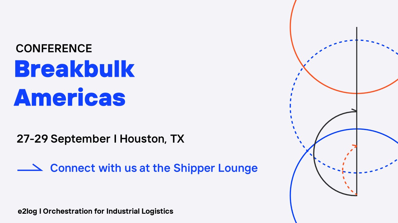 Join e2log at Breakbulk Americas I September 2729, Houston, TX