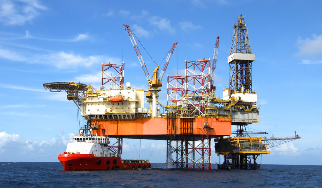 photo of offshore oil rig